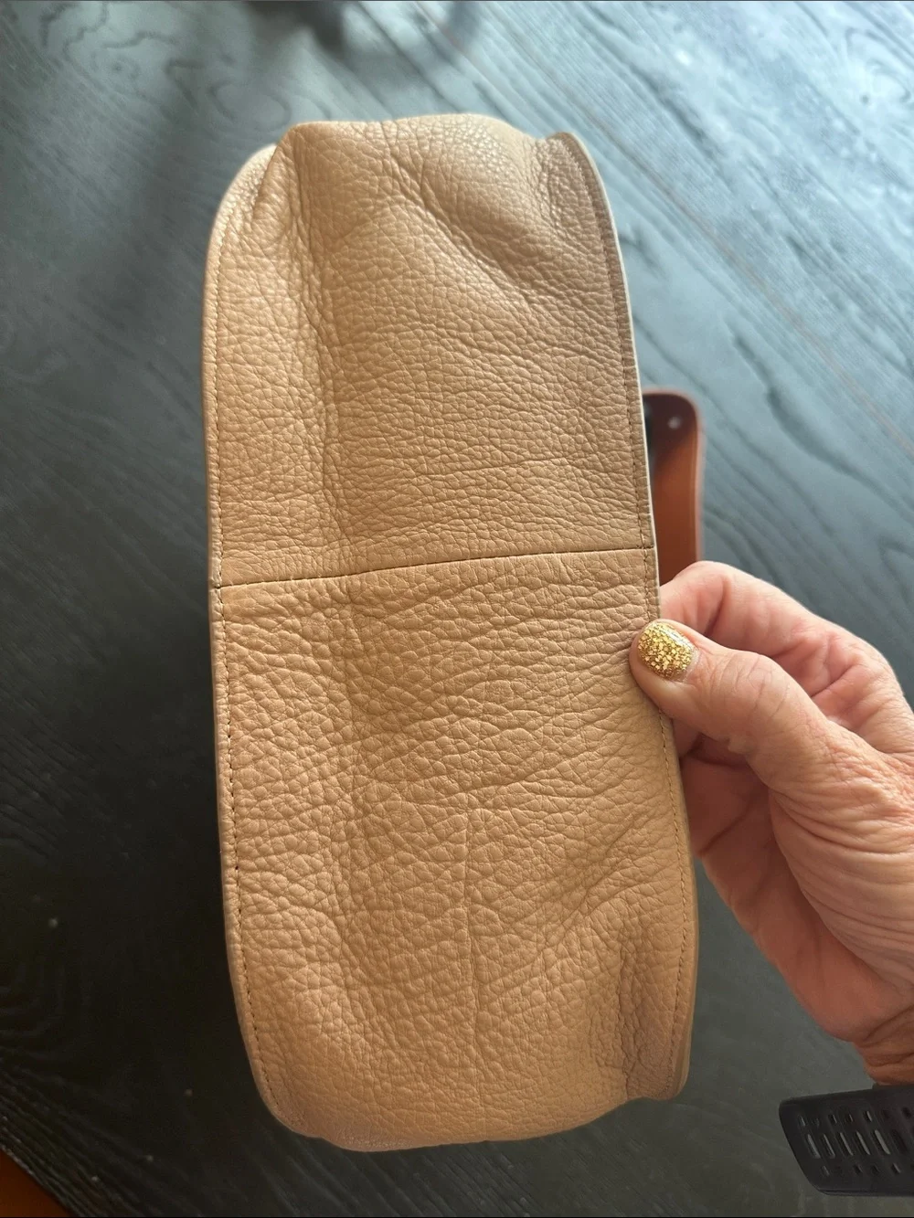 Margot NYC Pebbled Leather Shoulder Bag in Blush-never used Smoke free home